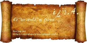 Ábrahám Alex névjegykártya