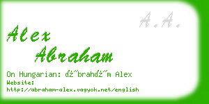 alex abraham business card